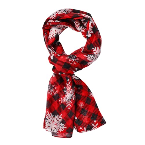 JEKUGOT Christmas Scarves, Christmas Theme Print Women's Sca
