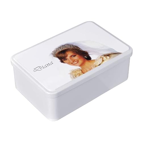 Boîteperso | Boîte Personnalisée Rectangulaire en Fer Blanc 19 x 13 x 7 cm | Bocal à Sucre Personnalisé Ornemental | Vive la Mariée | Famille Royale d'Angleterre