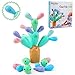 Herefun Juguete Cactus de Madera, Juguete de Montaje Cactus, Cactus Equilibrio Bloque Juego Creativo DIY Toys, Juguete Montessori Madera Bloques de Construcción para Niños (A)