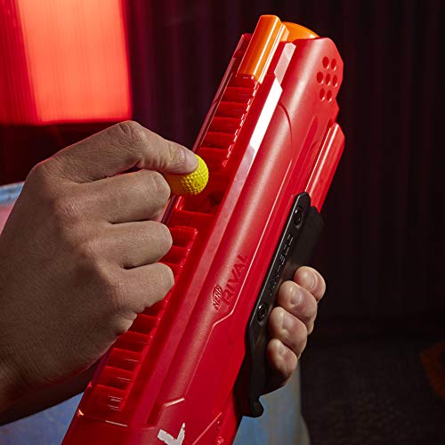 NERF - Rival Takedown XX-800 Blaster: Pistola neumática de acción, con carga posterior y capacidad de 8 balas, 27 m/s, con 8 balas oficiales - Equipo rojo