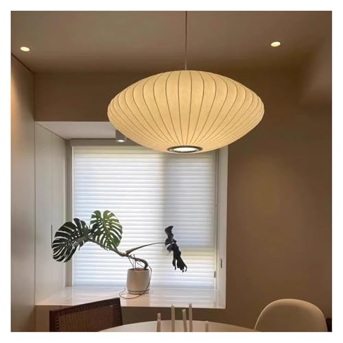 Lampe à suspension tissu blanc de haute qualité lustre en soie moderne salon 30cm