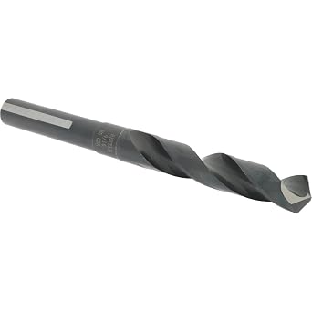 Hertel Reduced Shank Drill Bit, HSS, 1/2" Shank, 9/16" Cutting Dia, Oxide Finish, Weldon Shank, 118, 3" Flute Length, 6" OAL, Spiral Flute