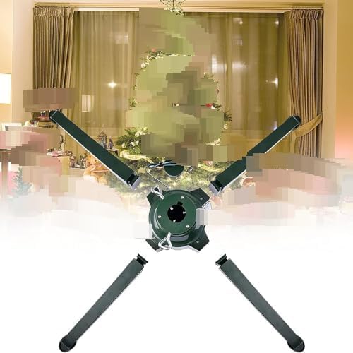 Base giratoria de 360° para soporte de árbol de Navidad para árboles artificiales de 3 metros (9,8 pies), soporte de ABS resistente, diseño estable y antideslizante para decoración navideña de inter