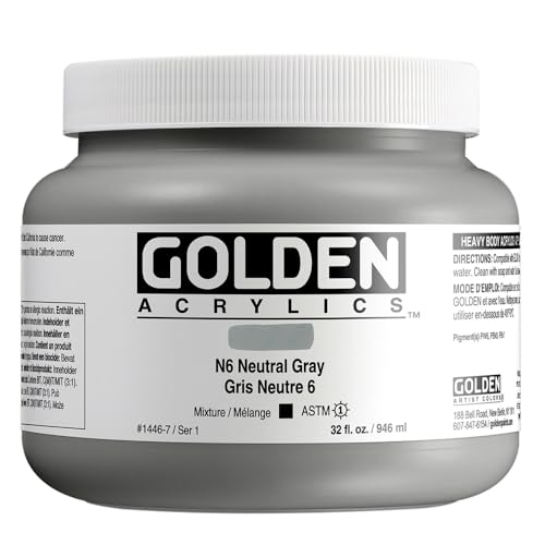 Peinture Neutral Grey N6 Golden Artist Color H/Body 946Ml en pot