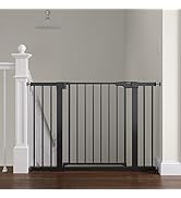 Mumeasy Baby Gate for Stairs, 29.6"-46" Pressure Mounted Dog Gate for House, Auto Close Pet Gate ...