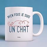 Mug M'EN FOUS JE SUIS UN CHAT - Mug céramique de qualité. Mug imprimé en France