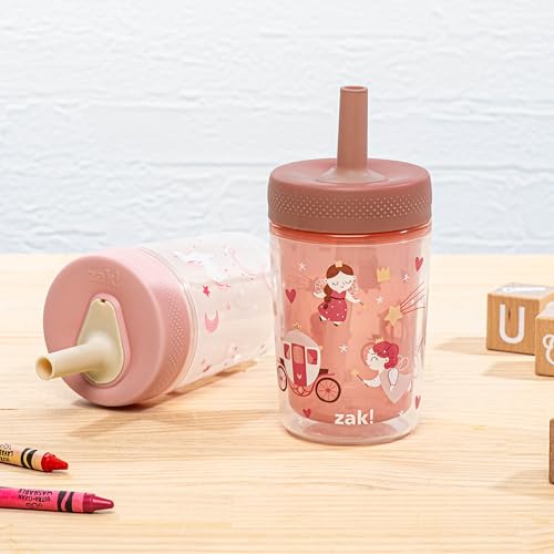 Image of Zak Designs Fairy and Rainbow Capri 9oz Leak-Proof Toddler Cups, 2-Pack