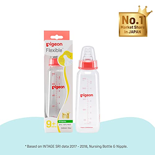 Pigeon-Peristaltic-Baby-Nursing-Feeding-Bottle-KPP-Nipple-LFor-9-Month-BabiesBPA-FreeBPS-FreeRed240-ml