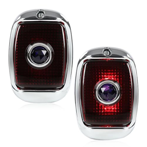 DOTCOM Tail Lights Assembly Rear Lamps, Compatible with Chevy GMC Truck 1940-1953, Rear Black Blue Dot Tail Lamps Right Pair, Taillamps Brakelights Driver & Passenger Side