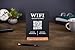 Rectangular QR Code Table Sign (WiFi) - Personalized Acrylic Scannable Internet Wifi Password Sign with Wood Stand, Home Office AirBnB Rental Properties Small Business Guest Waiting Room Guestroom