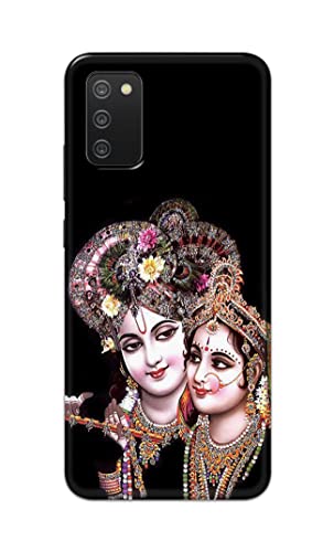 Image of PRINTFIDAA� Printed Hard Back Cover Case for Samsung Galaxy M02s | Samsung A02s | Samsung F02s | Samsung A03s Back Cover (Radha Krishna) -2808