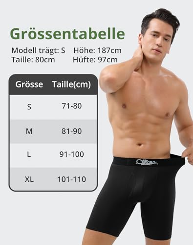 Bóxers largos de bambú para hombre ropa interior cómoda para el día a día pack de 3 6