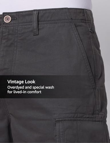 Image of Symbol Premium Men's Relaxed Fit Washed Cargo Shorts - Regular Fit | Pure Cotton (Available in Plus Sizes)