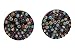 Round Shape Special Design Turkish Turquoise Emerald Pink Ruby Sapphire Citrine Topaz Handmade Jewelry 925 Sterling Silver Rose Gold Stud Earrings