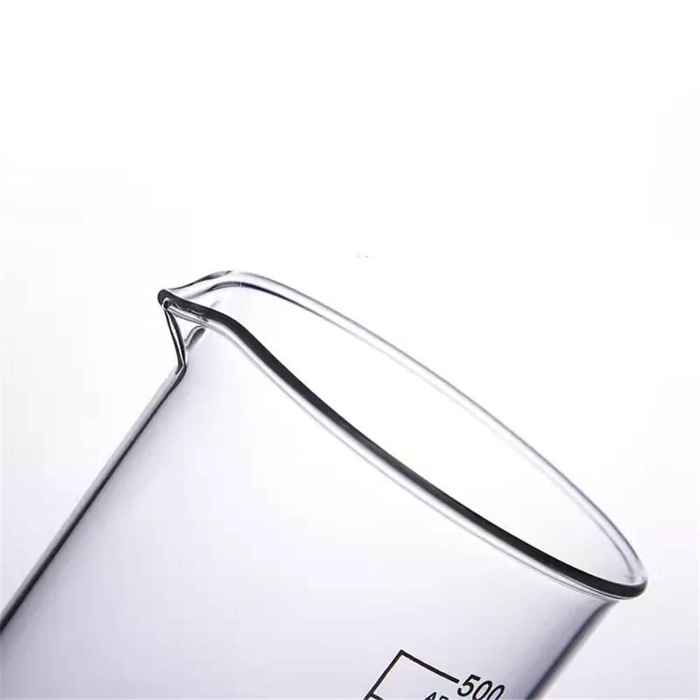Cristalería de Laboratorio Vaso de precipitados alto de vidrio graduado resistente a altas temperaturas de 50/100/150/250/300/500/800/1000 ml/2000 ml(800ml 2pcs)