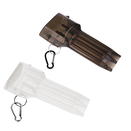 NEWMIND 2 Peças Portátil Moda Dardo Caixa de Plástico Transparente Dardo