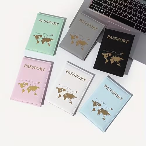 Image of House of Quirk Multi-Functional PU Leather Travel Passport Case, Passport Protection Cover, Credit Card & ID Card Holder (Grey)
