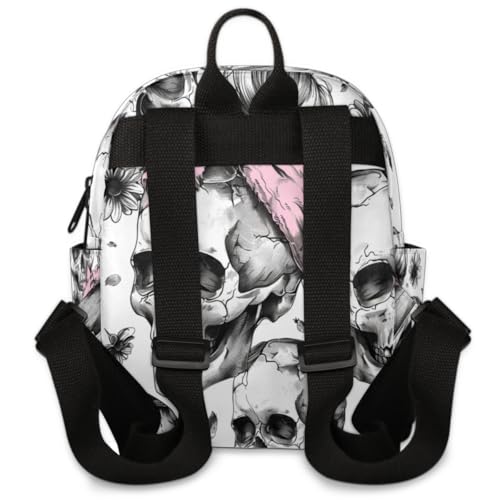 Sugar Skull Hair Band Backpack for Women Large Capacity with Adjustable Pressure Relief Strains Lightweight Travel Backpack for Work Travel Casual Gifting3