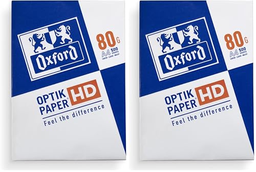 OXFORD, Papier multiusage A4,80gsm, 500 feuilles, blanc (Lot de 2)