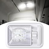 leediga 1 PC 12V Led RV Ceiling Dome Light, Low Power Interior Lighting Light Fixtures with Switch, Single Dome Super Bright Light, Universal for Most Car RV Camper (White)