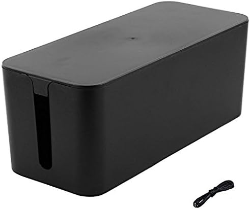 Resulzon Cable Management Cord Cover Wire Hider Box Concealer Organizer Protector System for Home Theater Entertainment Center Office School (Mini,Black)