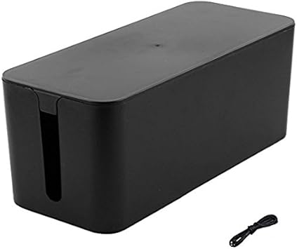 Resulzon Cable Management Cord Cover Wire Hider Box Concealer Organizer Protector System for Home Theater Entertainment Center Office School (Mini,Black)