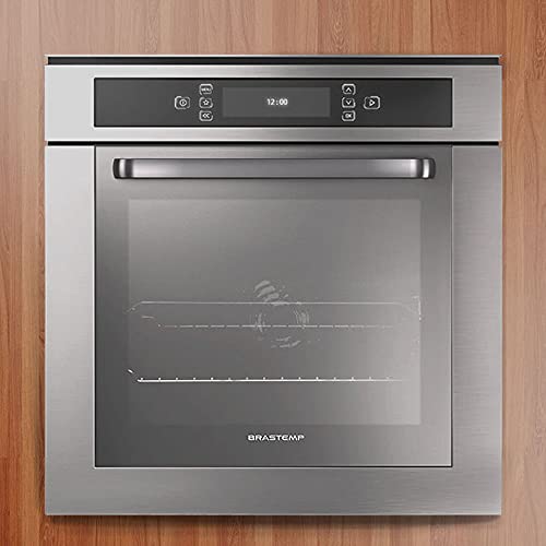 Forno de embutir elétrico Brastemp 67 litros cor inox com Função Ar Forçado e Painel Touch - BO260AR 220V glide