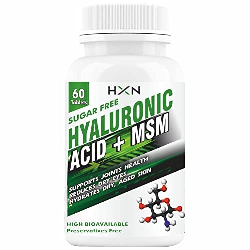 HXN Hyaluronic Acid Supplements 100mg To Support Skin, Joints, Dry Eyes
