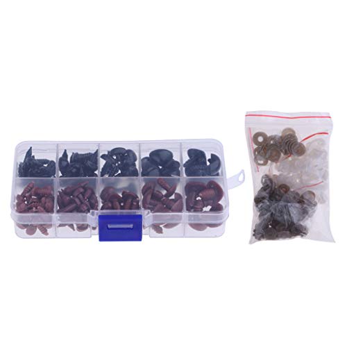 Fenteer 130 Stuks Plastic Veiligheidsneuzen Voor Het Maken Van Poppen Met Beren, Zwart En Bruin - Image 4