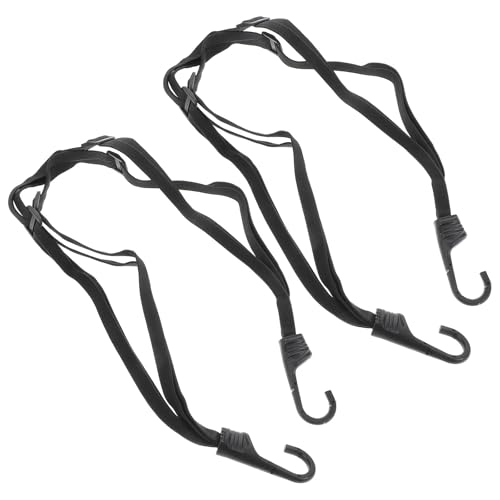 PRETYZOOM 2 Piezas Correas Elásticas para Equipaje Moto con Ganchos Sujeción Ajustable y Resistente para Cascos y Bicicletas