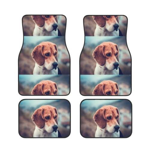 Alfombrillas Beagle coche juego 4 piezas accesorios veh&iacute;culos antideslizantes