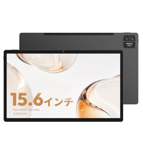 15.6�C���` �^�u���b�g Android 16 Wi-Fi���f�� 12GB+128GB Helio G99 Widevine L1�F�� FHD�t�� | ��e��12000mAh�o�b�e���[��PD15W�[�d�ɑΉ��BmicroSD�J�[�h�ōő�1TB�܂ŕۑ��e�ʂ�