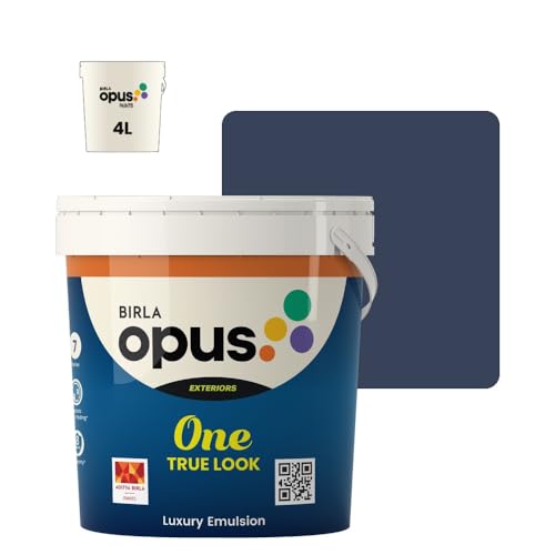 Image of Birla Opus One True Look Luxury Emulsion Paint (4L, Harps In Heaven, Soft Sheen Finish) | Anti-Fading, UV & Algae Protection, Strong Film Intergrity | For Exterior Walls of Home, Office