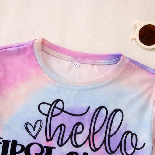 Image of MODNTOGA Kid Girl Boy First Day of School Shirt Back to School T-Shirt Hello Kindergarten 1st 2nd 3rd Grade Graphic Tee Tops