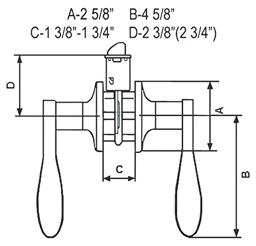 2-Set Dark Oil Rubbed Bronze Entry Entrance Levers With Matching Single Cylinder Deadbolts Combo Keyed Alike 836Dbr #TOP3