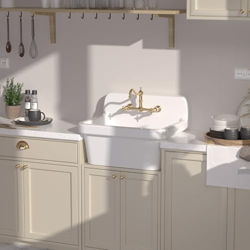 LUCKWIND-24-Inch-Wall-Mounted-Ceramic-Utility-Sink-White-Farmhouse-Sink-for-Laundry-Bathroom-Kitchen-Garage--Durable-High-Back-Design