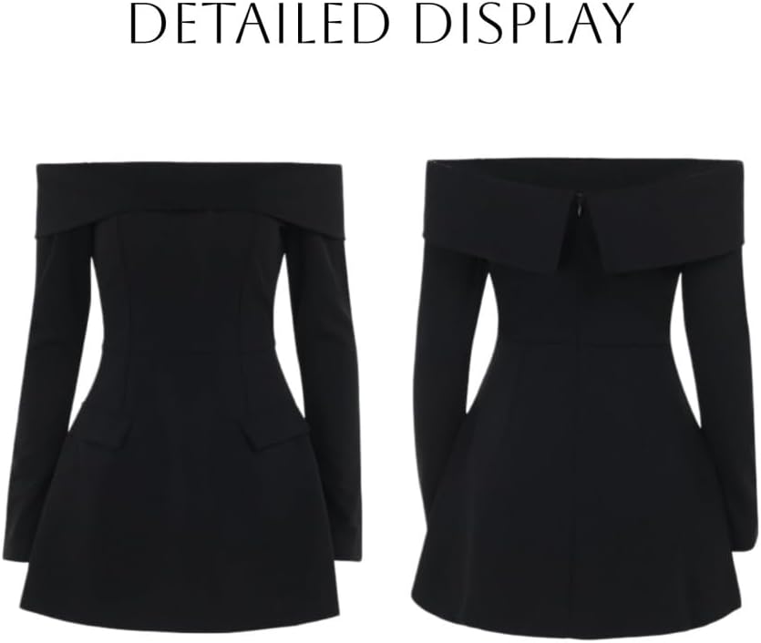 Women Shoulder Blazer Top, Womens Blazers for Work Casual Fashion Off Shoulder Tops,Open-Front Blazer Jacket