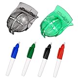 Shirene Set di 2 marcatori per palloni da golf, con 4 pennarelli multicolori, per marcatura linea, per allineamento, accessori da golf