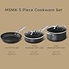 MsMk 5-Piece Pots and Pans set, Durable Non Stick Coating From USA, Kitchen Cookware sets, even heating, comfortable handling, Induction Compatibility for Home Cooking, Oven Safe, Dishwasher Safe #5