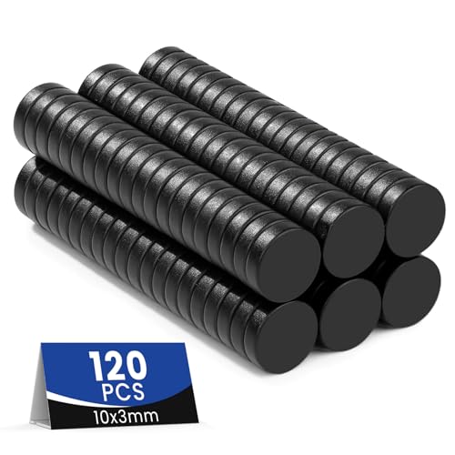 Image of Refrigerator Magnets, 120 Pcs Rare Earth Magnets Black, 10x3 mm