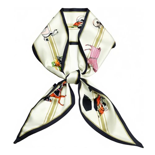Image of Head Hair Scarf for Women,Silky Long Headscarf Purse Bag Scarfs for Handbag Fashion Satin Neck Scarves Accessories
