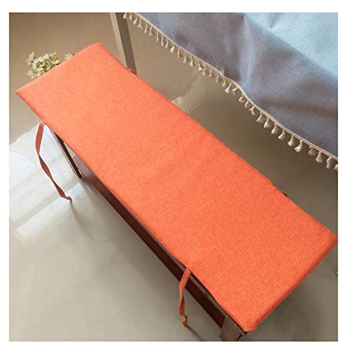 Coussin de banc rectangulaire orange wangk en mousse éponge de 2cm