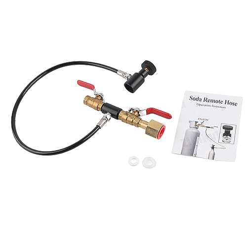 Segrehy - Adaptateur de recharge de CO2, outil de connecteur, double valve, réservoir de CO2 de qualité professionnelle, station de recharge, adaptateur de charge avec tuyau pour réservoirs (24 pouces de long