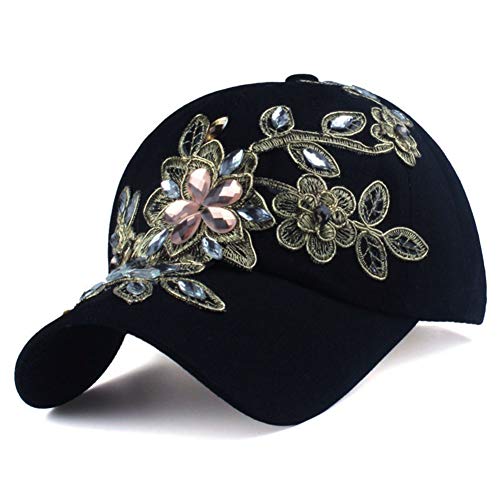 Casquette de baseball femmes Harajuku en coton à fleurs pour les journées d'été en plein air