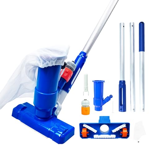 Aspirador Para Piscinas Herramientas De Limpieza, Cabezales De Aspiración Con Mástil Telescópico Desmontable Kit De Aluminio Para Bañera De Hidromasaje, Fuente, Cuario, Spa, Estanque Aspirador Para Piscinas Herramientas De Limpieza, Cabezales De Aspiración Con Mástil Telescópico Desmontable Kit De Aluminio Para Bañera De Hidromasaje, Fuente, Cuario, Spa, Estanque