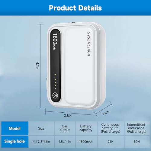 Image of Aquarium Air Pump Rechargeable Aerator for Bait Bucket, Portable Battery Powered Air Pump for Aquarium, Fish Tank Air Pump Bubbler Aerator for Outdoor Fishing
