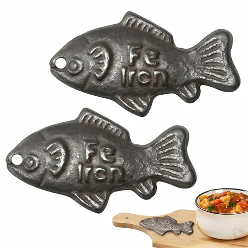 2 Pcs Iron Fish for Cooking, Natural Iron Supplement to Redu