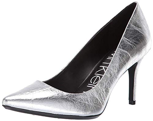 Calvin Klein Women's Gayle Pump silver thrill metallic 6.5 M US