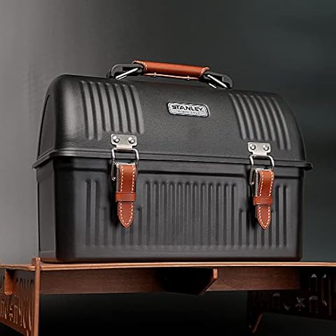 COFFNIC Leather Strap for Stanley Lunch box (BROWN) Cover