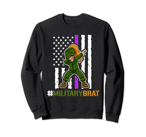 Military Child Month Purple Up Dabbing Military Brat Child Felpa